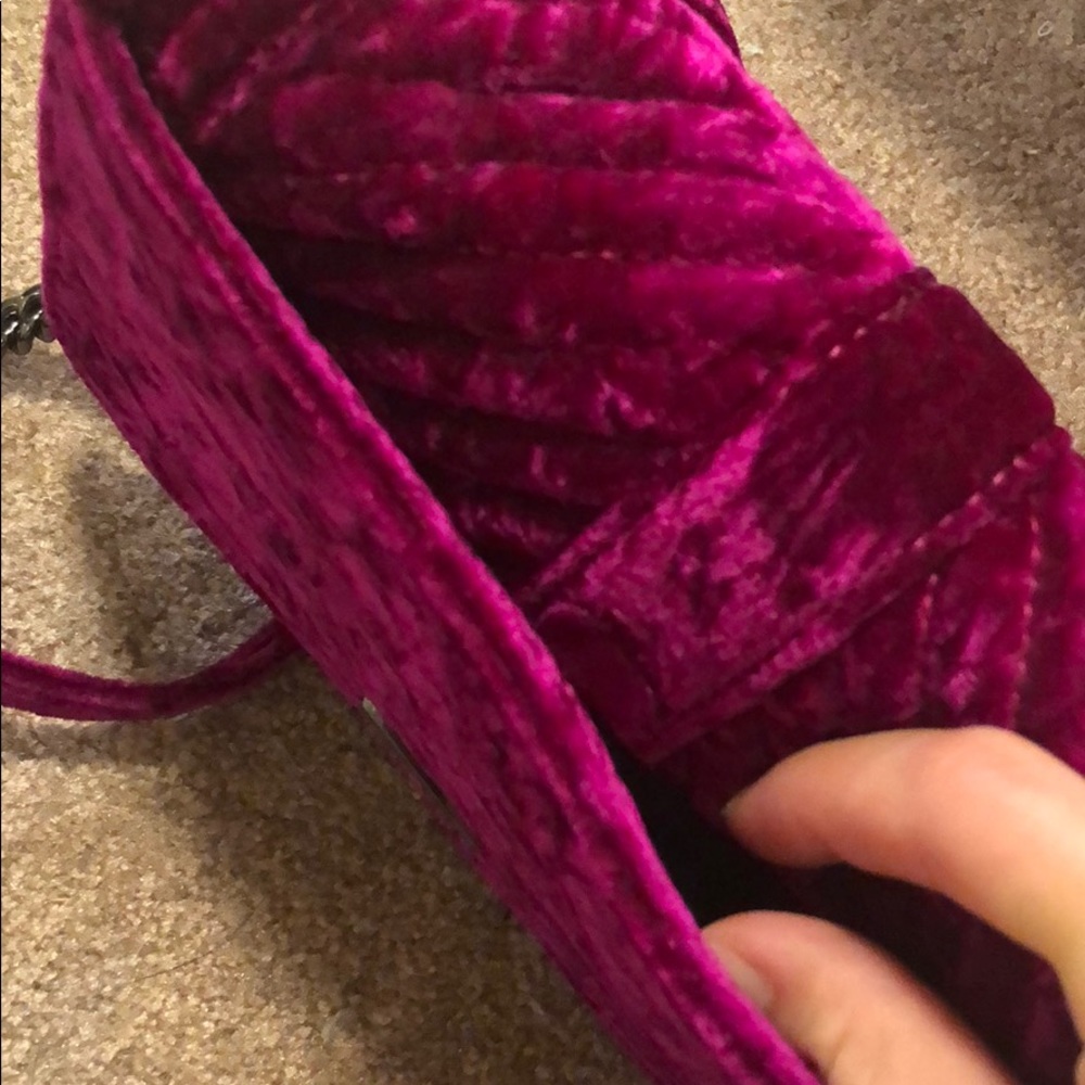 Rebecca Minkoff Chevron Love Velvet Fuschia - Picture 5 of 6